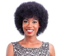 Parrucca per capelli umani afro per donne, parrucca corta per capelli ricci naturali per parrucca di ricambio afroamericano di colore naturale colore naturale (parrucca afro da 15 cm, colore naturale)