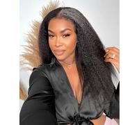 Parrucca per capelli umani anteriori in pizzo dritto crespo trasparente Glueless 4x4 parrucche frontali in pizzo capelli umani Remy 13x6 parrucca con parte in pizzo per le donne