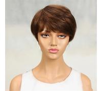 Parrucca Per Capelli Umani Corti Diritta Da Donna Con Frangia Parrucche Per Capelli Remy Alla Moda Parrucca Per Cosplay Per Festa Di Nozze