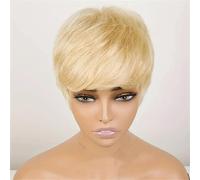 Parrucca Per Capelli Umani Corti Diritta Da Donna Con Frangia Parrucche Per Capelli Remy Alla Moda Parrucca Per Cosplay Per Festa Di Nozze