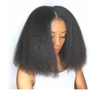 Parrucca per capelli umani ricci afro crespi parrucche per capelli lisci crespi per donne nere capelli umani per donne nere nere per abito quotidiano cosplay festa