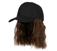 Parrucca per cappello Parrucca per berretto da baseball regolabile Cappello sintetico da 7, 8 pollici con capelli ricci per donna Capelli corti ricci estivi Marrone chiaro ...