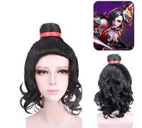 Parrucca per Carnevale Vita Notturna CluI Partito Dress Up Parrucca Re Gioco Gloria Cos Forma Palla Testa Death Blade Jing Ke Cos Parrucca