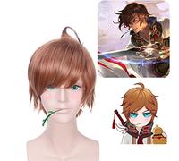 Parrucca per Carnevale Vita Notturna CluI Partito Dress Up Parrucca Re Gioco Gloria Cos Li Bai Qinglian Spada Fata Parrucca Pelle Originale Li Bai Parrucca