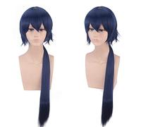Parrucca per Carnevale Vita Notturna CluI Party Dress Up Parrucca Cosplay Parrucca Una Persona Anime Under 2 Cos Zhuge Blu Scuro Modello