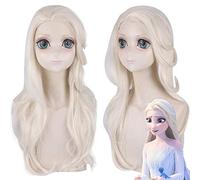 Parrucca per Carnevale Vita Notturna CluI Party Dress Up Parrucca Frozen2 Frozen 2 Elsa Parrucca Elsa Cos Scialle Styling Trasuda Capelli Lunghi
