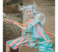 Parrucca per Carnevale Vita notturna CluI Party Dress Up Parrucca Re Anime Gloria Yao Cos Argento Bianco Parrucca Pesticida Incontra Dio Cervo Yao Cos Parrucca