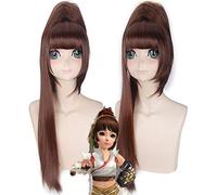Parrucca per Carnevale Vita notturna CluI Party Dress Up Parrucca Spada Tre Tracce Neve Mendicanti Misto Marrone Split Style Alta Temperatura Seta Anime Parrucca 646