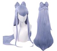 Parrucca per cosplay anime Kda. Il Baddest Evelynn chiaro lilla con bun Long sintetico capelli carnival Halloween Party gioco di ruolo cosplay + parrucca