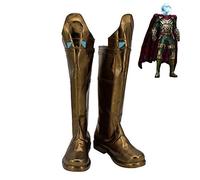 -Parrucca per Cosplay Anime Parrucca Cosplay Mysterio Scarpe Cosplay Quentin Beck Spider-Man Lontano da casa Stivali da uomo 48 Taglia femminile