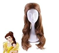 Parrucca per cosplay Beauty and the Beast Principessa Belle Donne Capelli sintetici ondulati lunghi Costume di Halloween Parrucche di ruolo 1116