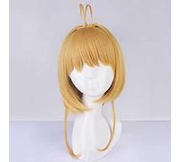 Parrucca per cosplay, Card Captor Sakura Kinomoto Sakura, parrucca Bob con cappuccio gratuito, per feste di tutti i giorni, Halloween, cosplay (colore: parrucca marrone)