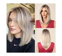 Parrucca per Donna Parrucche Parrucche for uso quotidiano ad alta temperatura for cosplay, taglio corto a forma di folletto, parrucca sintetica diritta a strati di capelli naturali castano scuro for d