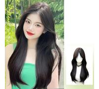 Parrucca Per Donne Con Capelli Lunghi E Lisci, Fascia Completa, Grandi Capelli Ricci Ondulati, Copertura Per Parrucca Naturale Traspirante A Testa Intera