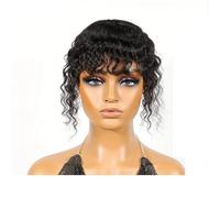 Parrucca per la parte superiore della testa per donne con capelli sottili e ricci, topper di ricambio soffice, parrucca senza cuciture con 3 clip per Donne Affascinanti(8 inch)