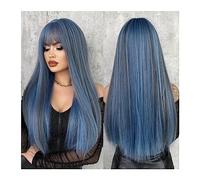 Parrucca per le donne cosplay quotidiano respissione resistente al calore resistente a lunghe parrucche rosso bordeaux parrucche dritte con bang ombre parrucca per capelli rosso scuro per donne