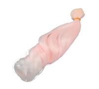 Parrucca per lo Styling delle Bambole, Parrucca Lunga e Riccia per Bambole, Sfumatura Rosa e Bianca, Consistenza Lucida, Leggera, Vivida e Realistica, per la Modifica