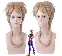 Parrucca per Matrimonio Tiro Passerella Passerella Intervista Jojo's Bizarre Adventure Diao Brando 45 cm Oro Chiaro Cos Parrucca