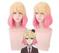 Parrucca per moda tendenza per uso quotidiano Angel of Killing Kathleen Walter giallo sfumato rosa micro-ricci capelli corti Cos parrucca