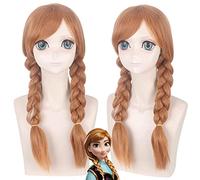 Parrucca per oggetti di scena Corrispondenza Modella Cos Parrucca Frozen Anna Anna Evidenziato Twist Braid Anime Parrucca 310-1