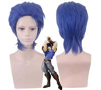 Parrucca per oggetti di scena, modellazione di prestazioni abbinate Jojo's Bizarre Adventure Jonathan Josda Royal Blue Cos parrucca