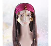 Parrucca per per pirata in fibra di fibre di Halloween per donne ragazze