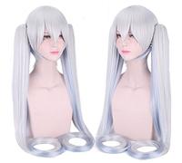 Parrucca per Puntelli Corrispondenza Performance Modeling 2018 Snow Hatsune Mikucos Snow Miko Cosplay Parrucca Capelli Finti
