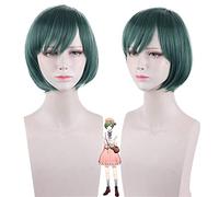 Parrucca per puntelli Corrispondenza Performance Modeling Cosplay Parrucca Yuki Kurikawa Nao Cos Halloween Bob Short Green Donna Capelli Corti
