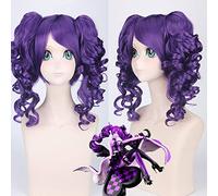 Parrucca per puntelli corrispondenza performance modellazione cos anime cuore country regina di cuori parrucca anime capelli ricci pl-051