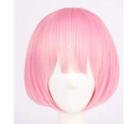 Parrucca per ragazze anime Re: Zero Inizia la vita in un altro mondo Parrucca cosplay Ram & Rem Costume cosplay Gioca parrucche sorelle con forcine Parrucca rossa taglia unica