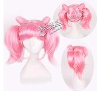 Parrucca per Sailor Moon Little Bunny Chibi USA rosa Cosplay Anime parrucca 034