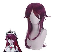 Parrucca per The Original God Now Rosalia Viola Evidenziando Rosa Rosso Upturned Styling Cos Gioco Parrucca