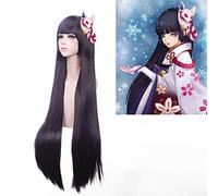 Parrucca per tiro a sposi Passerella Passerella Intervista Netease Onmyoji Onmyoji Mobile Game Ghost Girl Red Leaf Nero Viola Cos Parrucca Prodotto