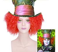 Parrucca per travestimento da festa di Natale alla moda di Halloween Dreaming In Wonderland 2 Cappellaio Matto parrucca corta riccia Cosplay