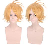 Parrucca per travestimento da festa di Natale e Halloween, parrucca Kaminari, colore giallo elettrico, anti-Alice