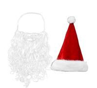Parrucca per travestimento di Babbo Natale - copricapo di Natale festivo, cappello classico di Babbo Natale | Cappelli da vacanza Cappelli di Babbo Natale classici copricapo di festa Babbo Natale
