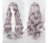Parrucca per vestiti coordinati travestimento mascherata Cos parrucca colorata anime parrucca con bottoni a rete ad alta temperatura filo universale 80 cm lunghi capelli ricci colore: K027-30 (80 cm