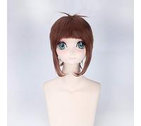 Parrucca per vestiti coordinati vestire mascherata fintanto che dici che mi ami arancione prugna ferro testa marrone girata all'insù parrucca anime 119