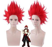 Parrucca per vestiti coordinati vestire mascherata Little Hero Kirishima Reijiro Afro Red Soaring Cos parrucca