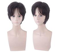 Parrucca per vestiti coordinati vestire mascherata Rapunzel aggrovigliato principe Flynn Ryder parrucca capelli corti marrone scuro Cos parrucca