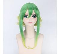 Parrucca perfetta per feste di tutti i giorni Cos parrucca giallo-verde sfumato Vocaloid Camelia Gumi Anime parrucca Colore: Pl-274