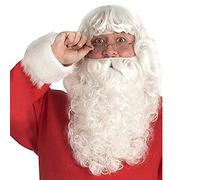Parrucca perfetta per feste di tutti i giorni Cos Santa parrucca vecchio nonno barbuto Babbo Natale barba bianca