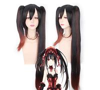 Parrucca perfetta per feste di tutti i giorni, Date A Live/Tokisaki Kuangsan/capelli corti, clip asimmetrica per bocca di tigre, colore sfumato Cos parrucca 147