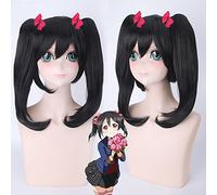 Parrucca perfetta per feste di tutti i giorni parrucca Cos parrucca Love Live Yazawa Nicole nera doppia coda di cavallo parrucca anime
