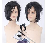 Parrucca perfetta per feste quotidiane Cosplay parrucca Uchiha Sasuke nera Raging Anime parrucca 091