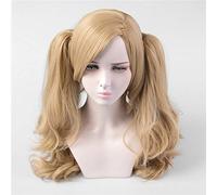 Parrucca Persona 5 Anne Takamaki Lino lungo riccio resistente al calore capelli sintetici con 2 clip su coda di cavallo Costume anime Parrucche Cosplay KUJ6331