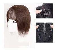 Parrucca Pezzo di parrucca Capelli veri for coprire i capelli grigi Pezzo di toppa sottile for capelli Capelli veri Soffici Aumenta il volume dei capelli Frangetta finta Parrucche quotidiane(02-(9x10)