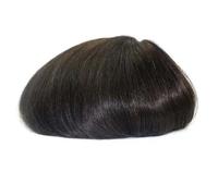 Parrucca piena del merletto francese per gli uomini 100% dei capelli umani degli uomini Toupee nero marrone biondo sistema di sostituzione degli uomini Toupee dritto 6x8 # 130 # colore 1B