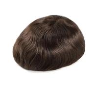 Parrucca piena del merletto francese per gli uomini 100% dei capelli umani degli uomini Toupee nero marrone biondo sistema di sostituzione degli uomini Toupee dritto 6x9 # 120 # colore 2