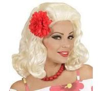 PARRUCCA PIN UP BIONDA C/ROSA